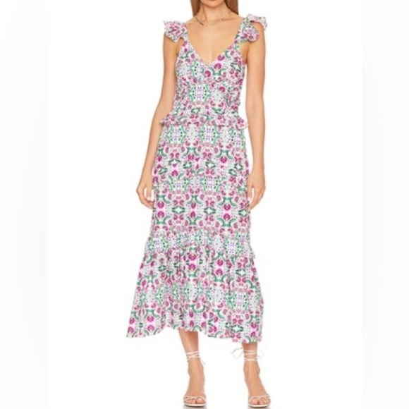 REVOLVE x MISA Los Angeles Morrison Dress in Spring Fuchsia Mix large new w tags - Picture 13 of 13